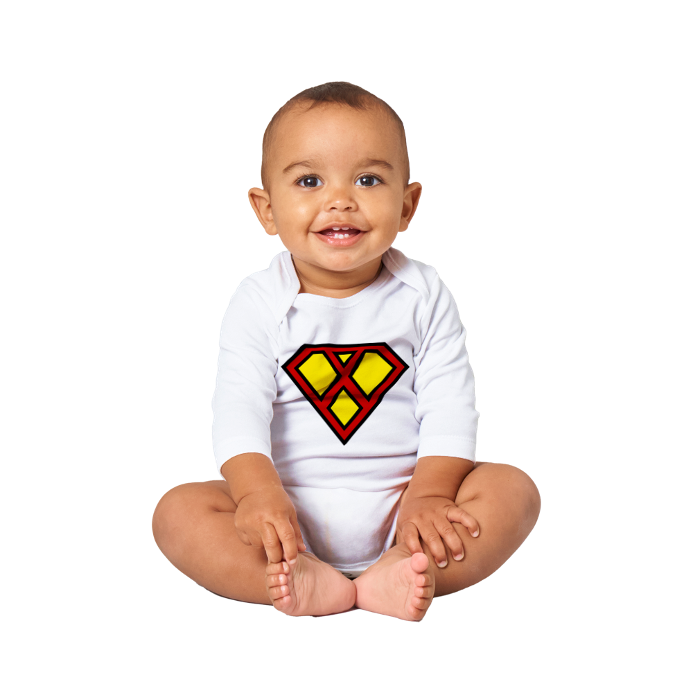 Super Style Font in Letter 'X' - Baby Long Sleeve Onesie