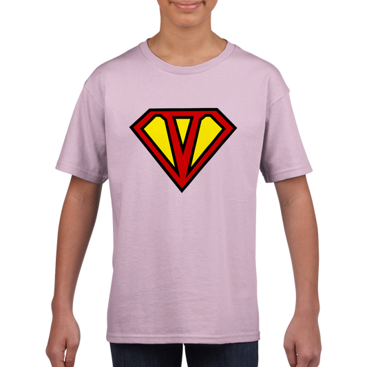 Super Style Font in Letter 'V' - Kids Crewneck T-shirt