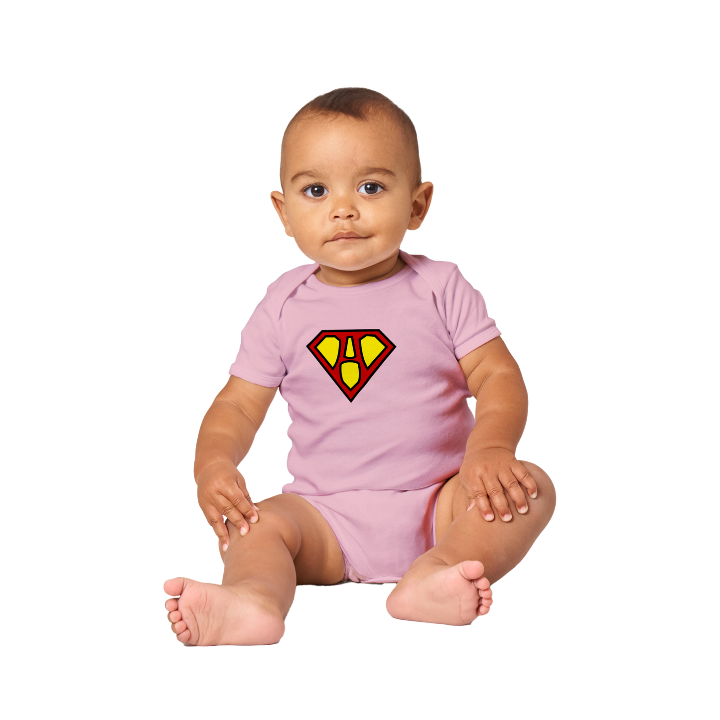 Super Style Font in Letter 'A' - Baby Short Sleeve Onesie