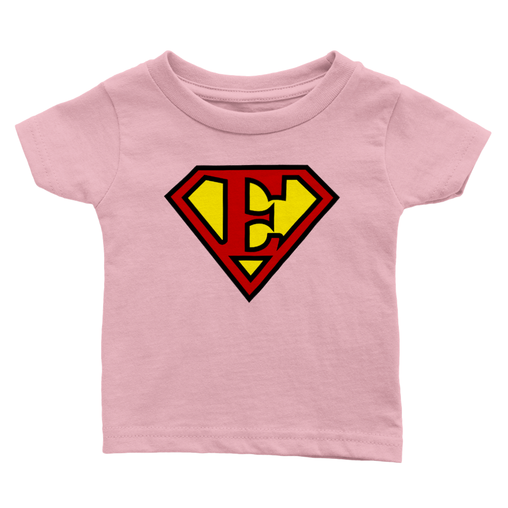 Super Style Font in Letter 'E' - Baby Crewneck T-shirt