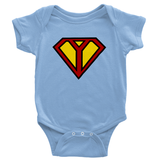 Super Style Font in Letter 'Y' - Baby Short Sleeve Onesie