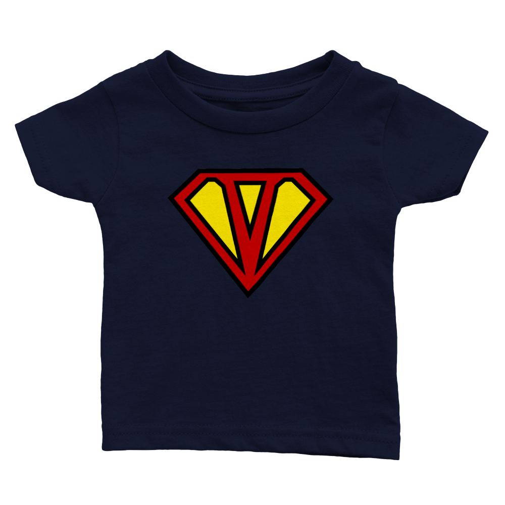 Super Style Font in Letter 'V' - Baby Crewneck T-shirt