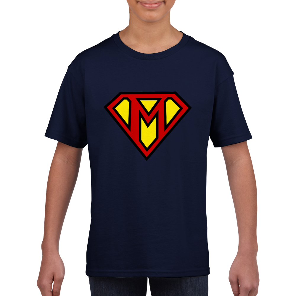 Super Style Font in Letter 'M' - Kids Unisex Crewneck T-shirt