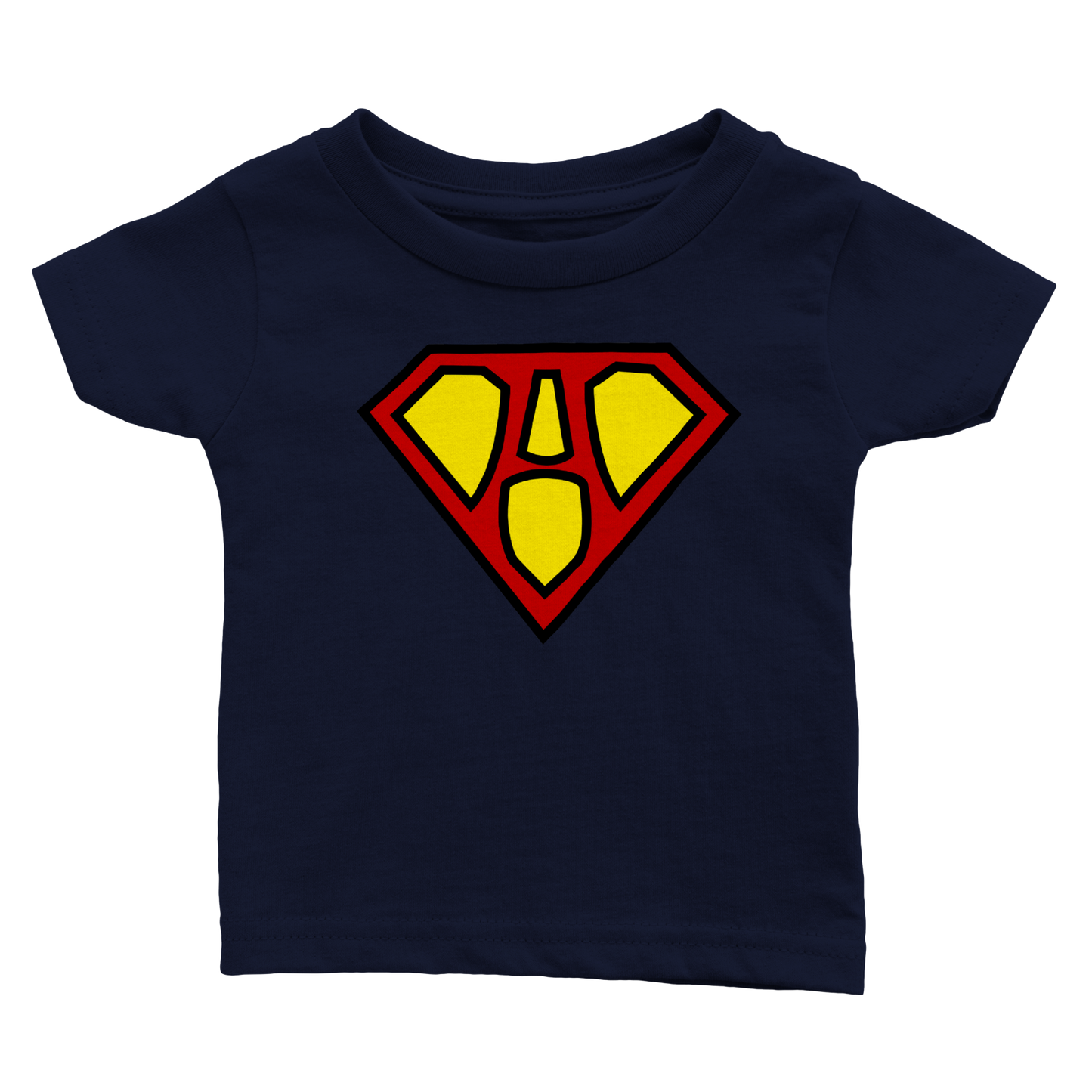 Super Style Font in Letter 'A' - Baby Crewneck T-shirt