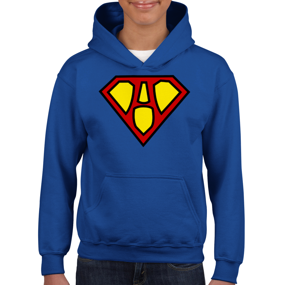 Super Style Font in Letter 'A' - Kids Unisex Pullover Hoodie