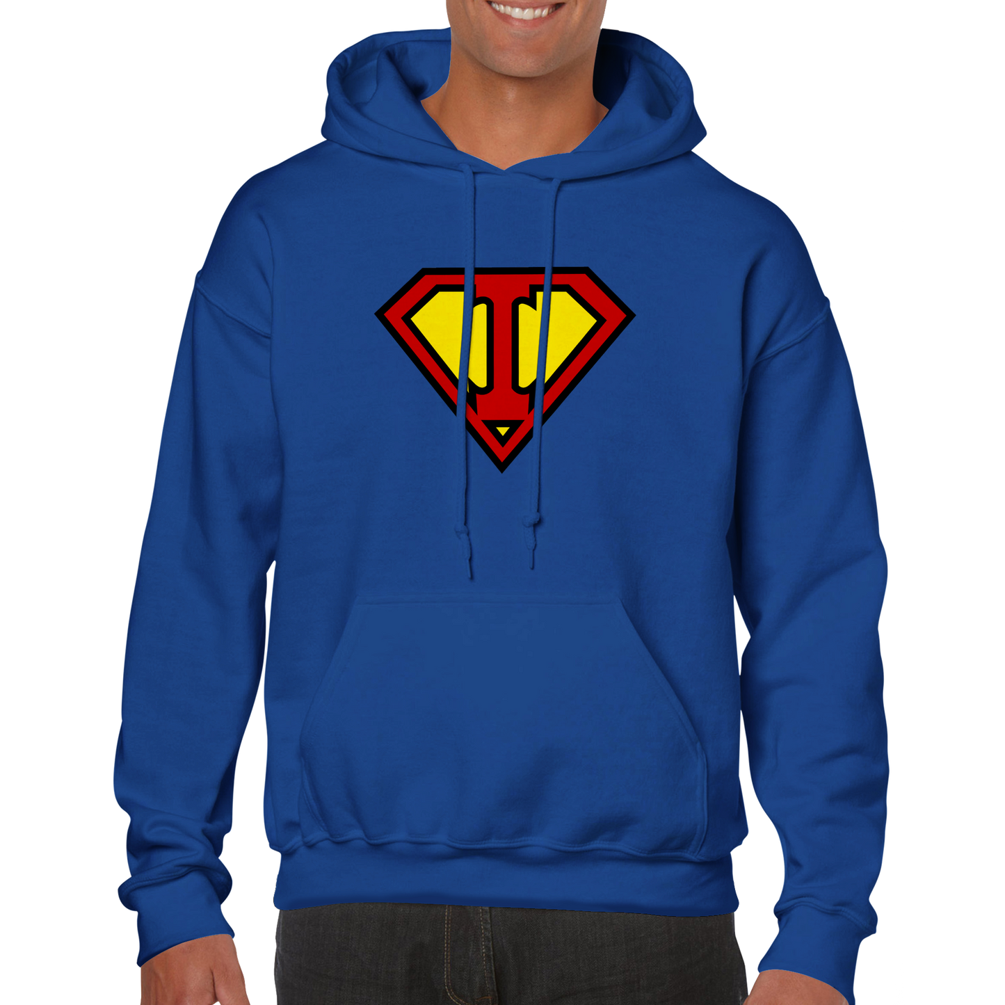 Super Style Font in Letter 'I' - Adults Unisex Pullover Hoodie