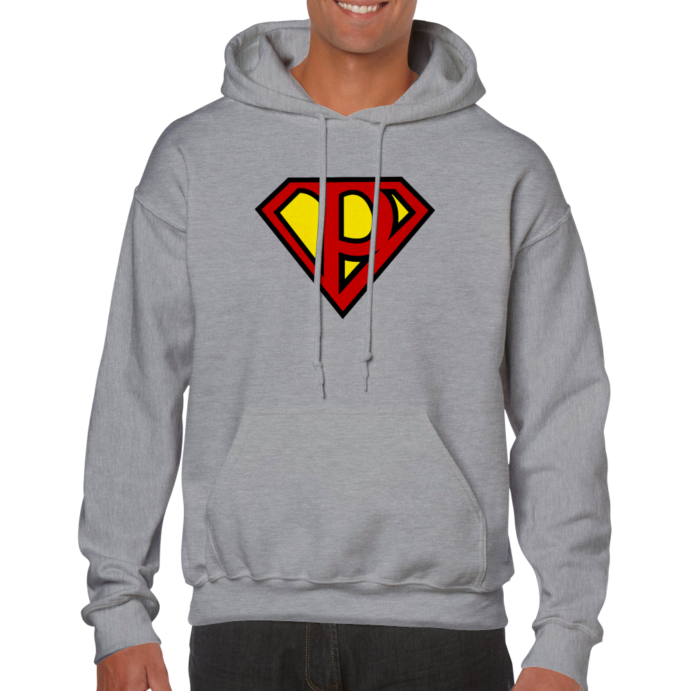 Super Style Font in Letter 'P' - Adults Unisex Pullover Hoodie