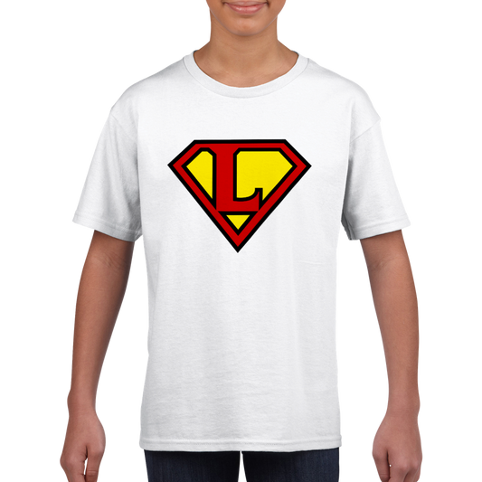 Super Style Font in Letter 'L' - Kids Unisex Crewneck T-shirt