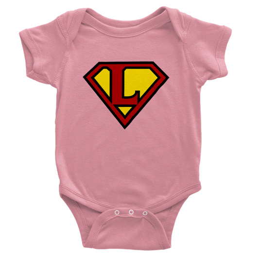 Super Style Font in Letter 'L' - Baby Short Sleeve Onesie