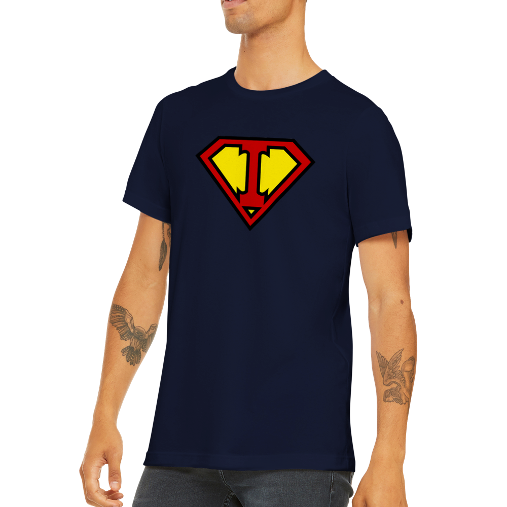 Super Style Font in Letter 'I' - Mens Crewneck T-shirt