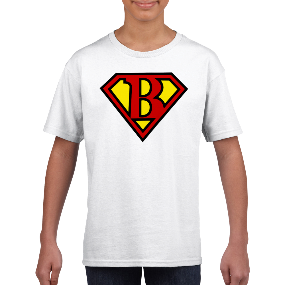 Super Style Font in Letter 'B' - Kids Unisex Crewneck T-shirt