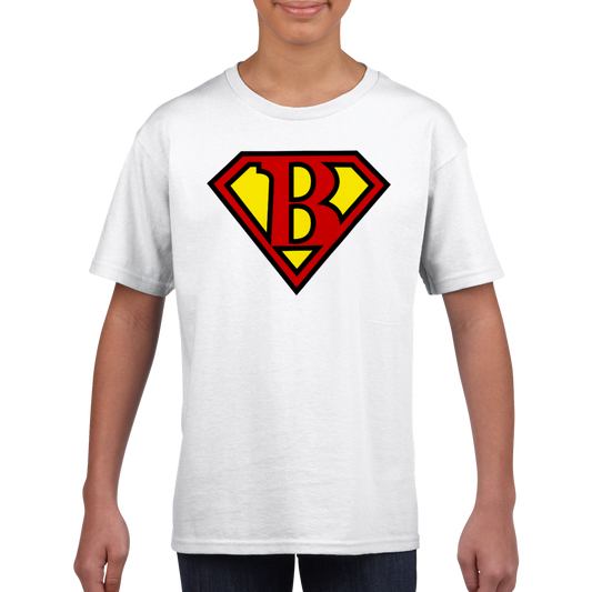 Super Style Font in Letter 'B' - Kids Unisex Crewneck T-shirt