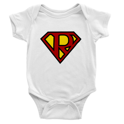 Super Style Font in Letter 'R' - Baby Short Sleeve Onesie