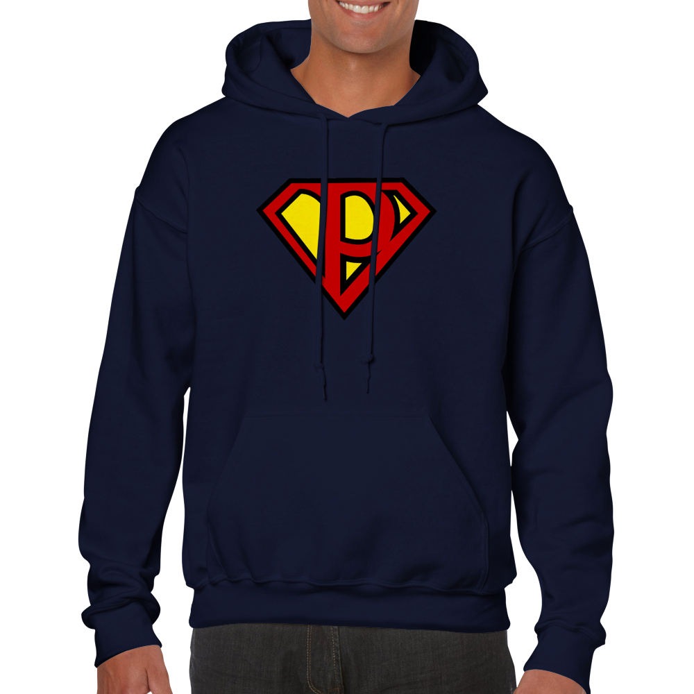 Super Style Font in Letter 'P' - Adults Unisex Pullover Hoodie