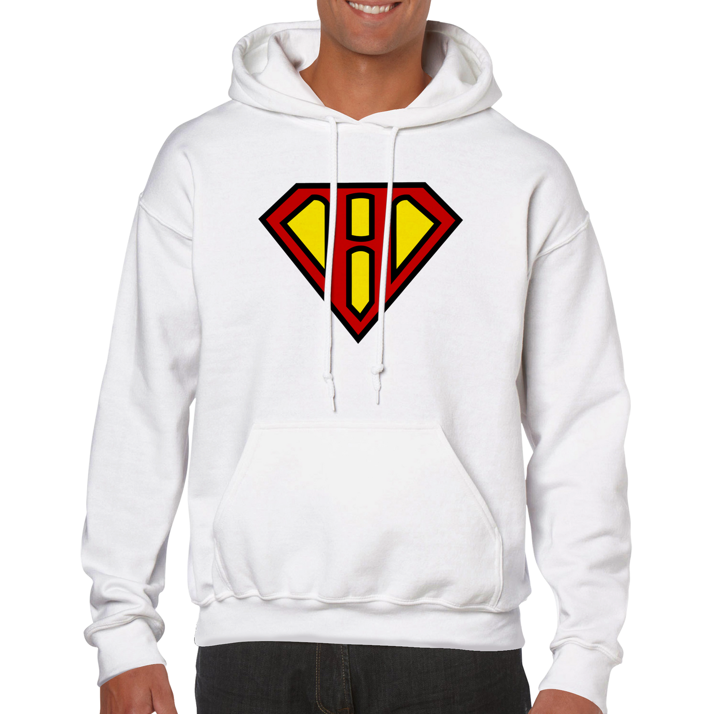 Super Style Font in Letter 'H' - Adults Unisex Pullover Hoodie