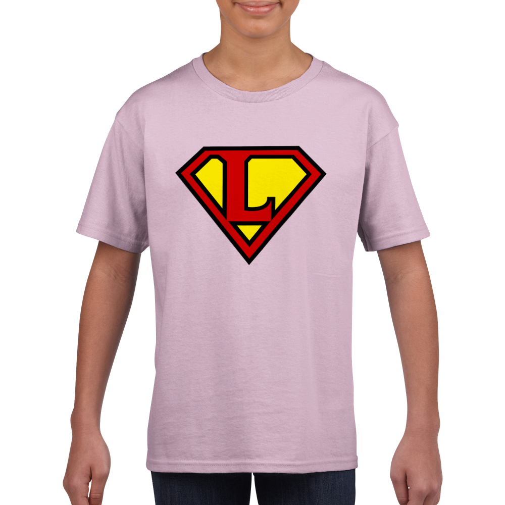 Super Style Font in Letter 'L' - Kids Unisex Crewneck T-shirt