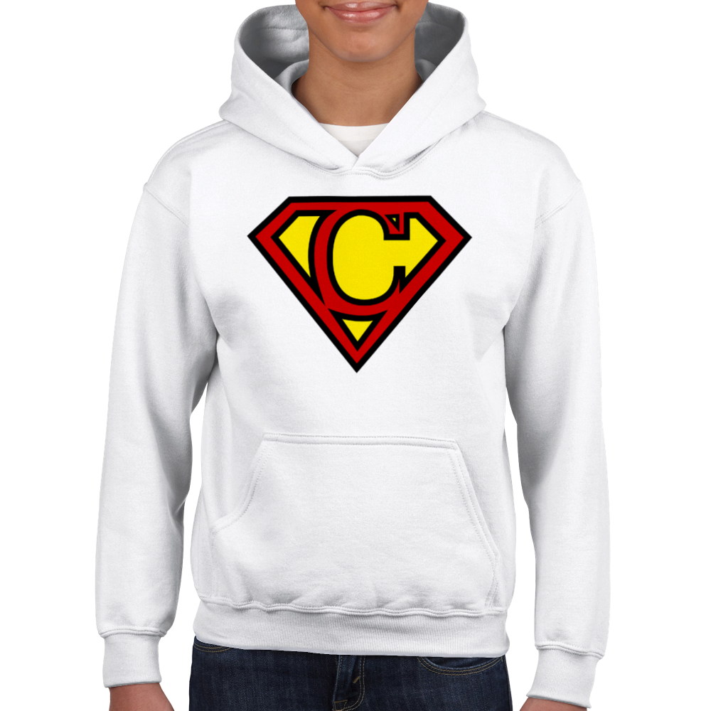 Super Style Font in Letter 'C' - Kids Unisex Pullover Hoodie