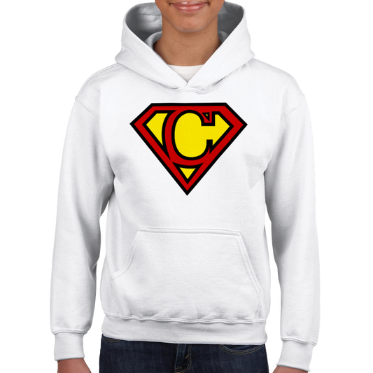 Super Style Font in Letter 'C' - Kids Unisex Pullover Hoodie