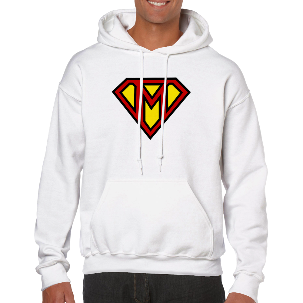 Super Style Font in Letter 'M' - Adults Unisex Pullover Hoodie