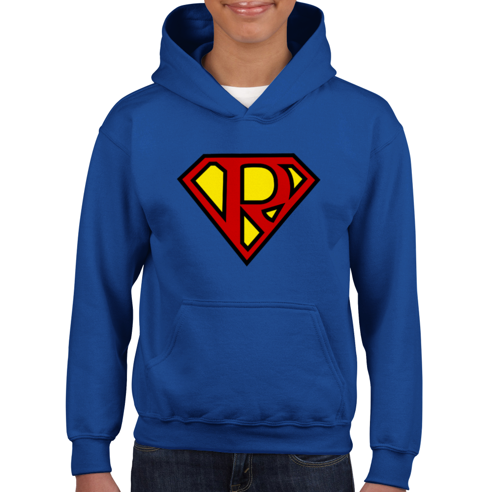 Super Style Font in Letter 'R' - Kids Unisex Pullover Hoodie