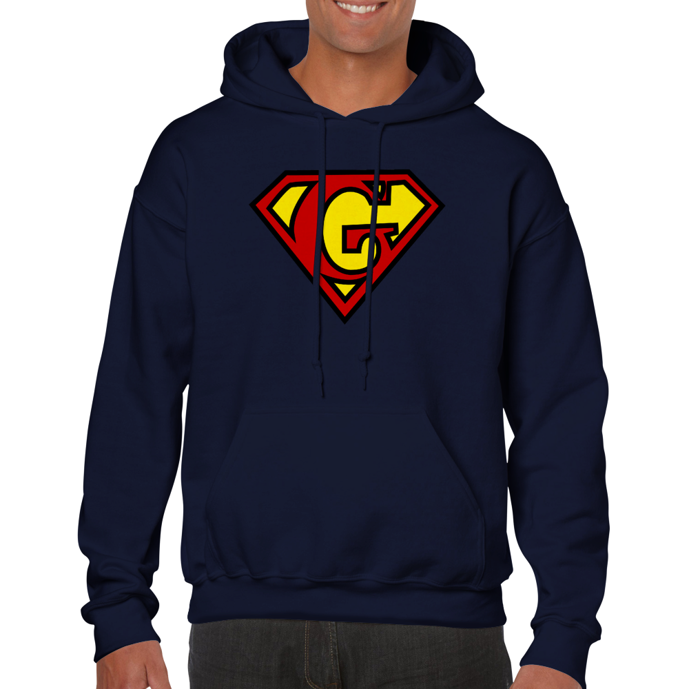 Super Style Font in Letter 'G' - Adults Unisex Pullover Hoodie