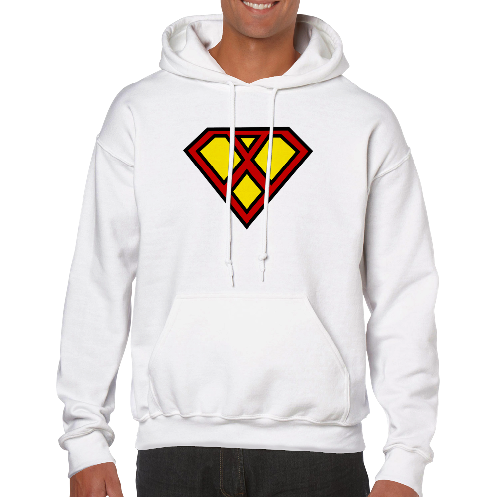 Super Style Font in Letter 'X' - Adults Unisex Pullover Hoodie