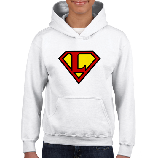 Super Style Font in Letter 'L' - Kids Unisex Pullover Hoodie