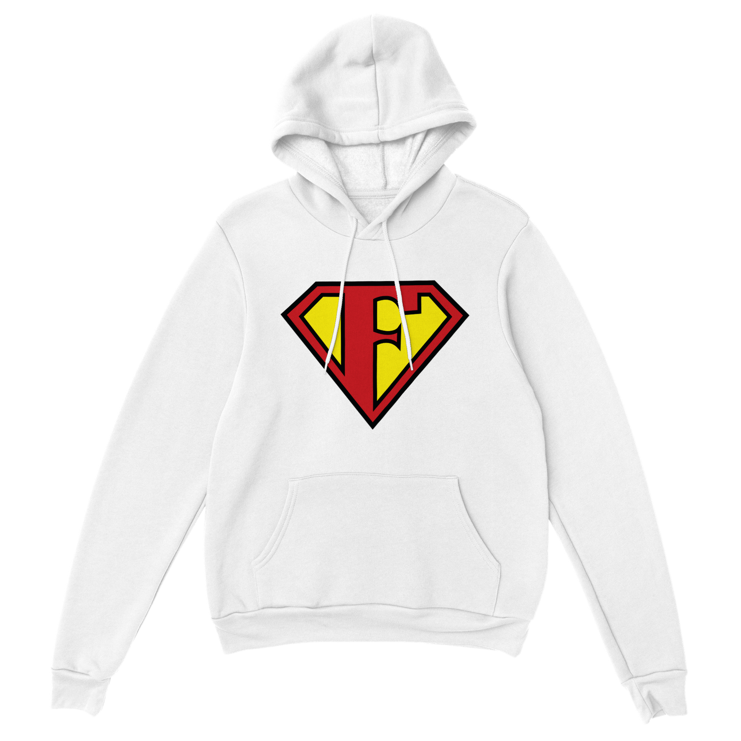 Super Style Font in Letter 'F' - Adults Unisex Pullover Hoodie