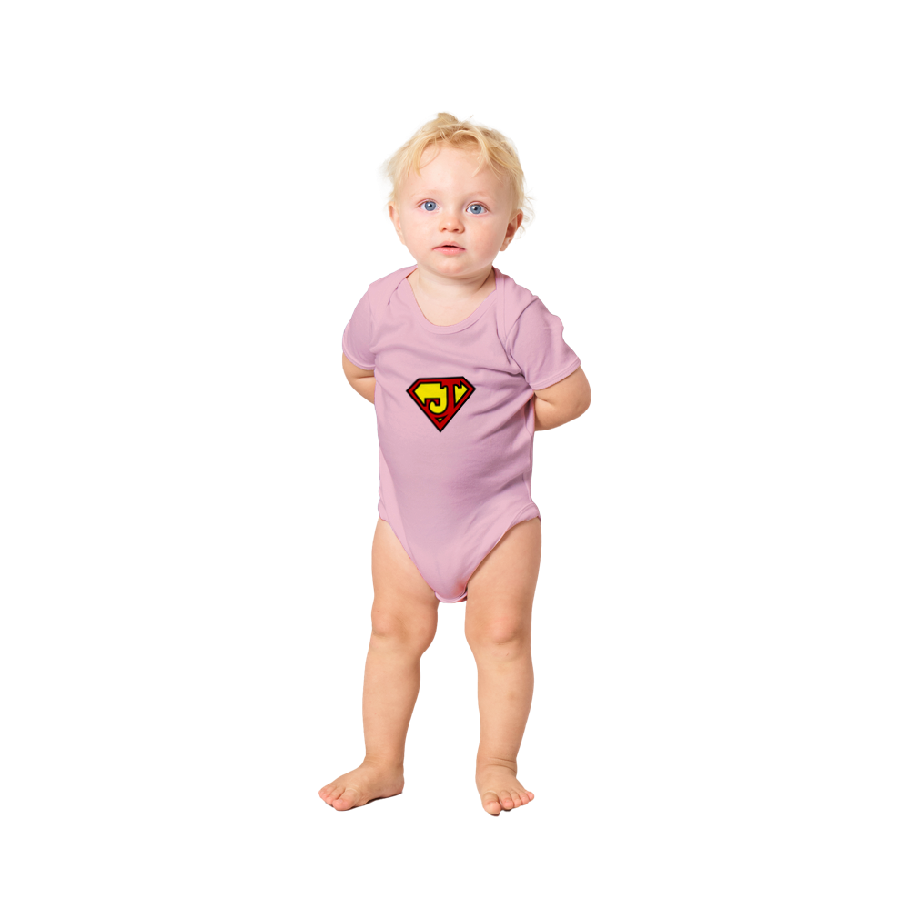 Super Style Font in Letter 'J' - Baby Short Sleeve Onesie