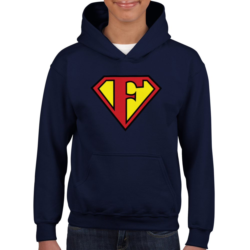 Super Style Font in Letter 'F' - Kids Unisex Pullover Hoodie