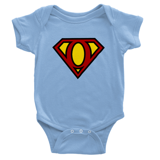 Super Style Font in Letter 'O' - Baby Short Sleeve Onesie