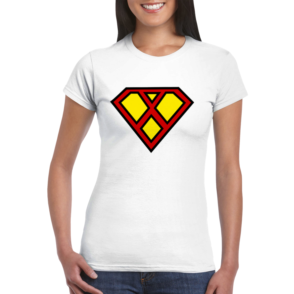 Super Style Font in Letter 'X' - Womens Crewneck T-shirt