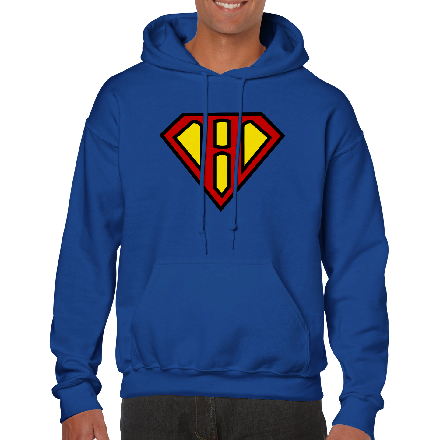 Super Style Font in Letter 'H' - Adults Unisex Pullover Hoodie