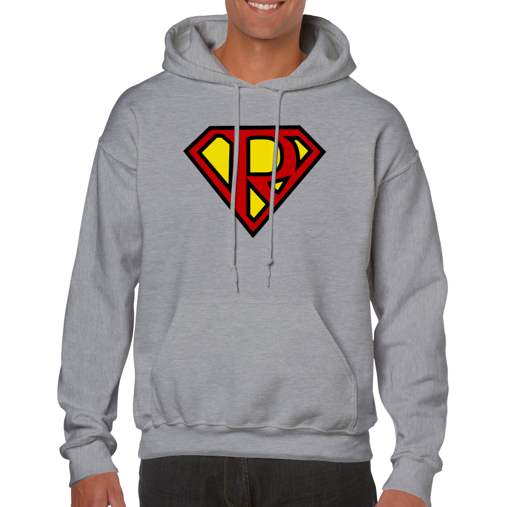 Super Style Font in Letter 'R' - Adults Unisex Pullover Hoodie