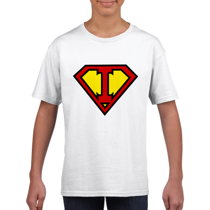 Super Style Font in Letter 'I' - Unisex Kids Crewneck T-shirt