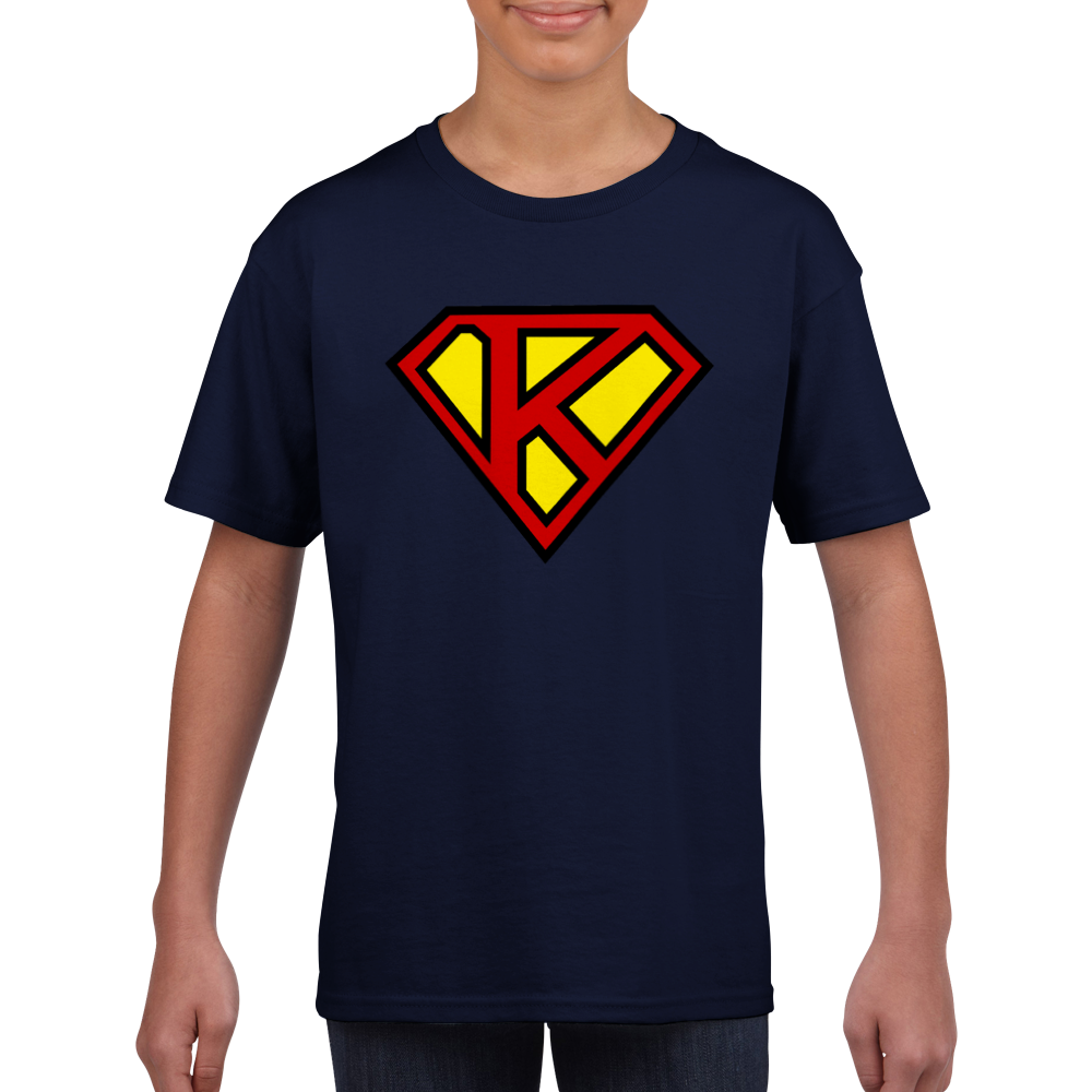 Super Style Font in Letter 'K' - Kids Unisex Crewneck T-shirt