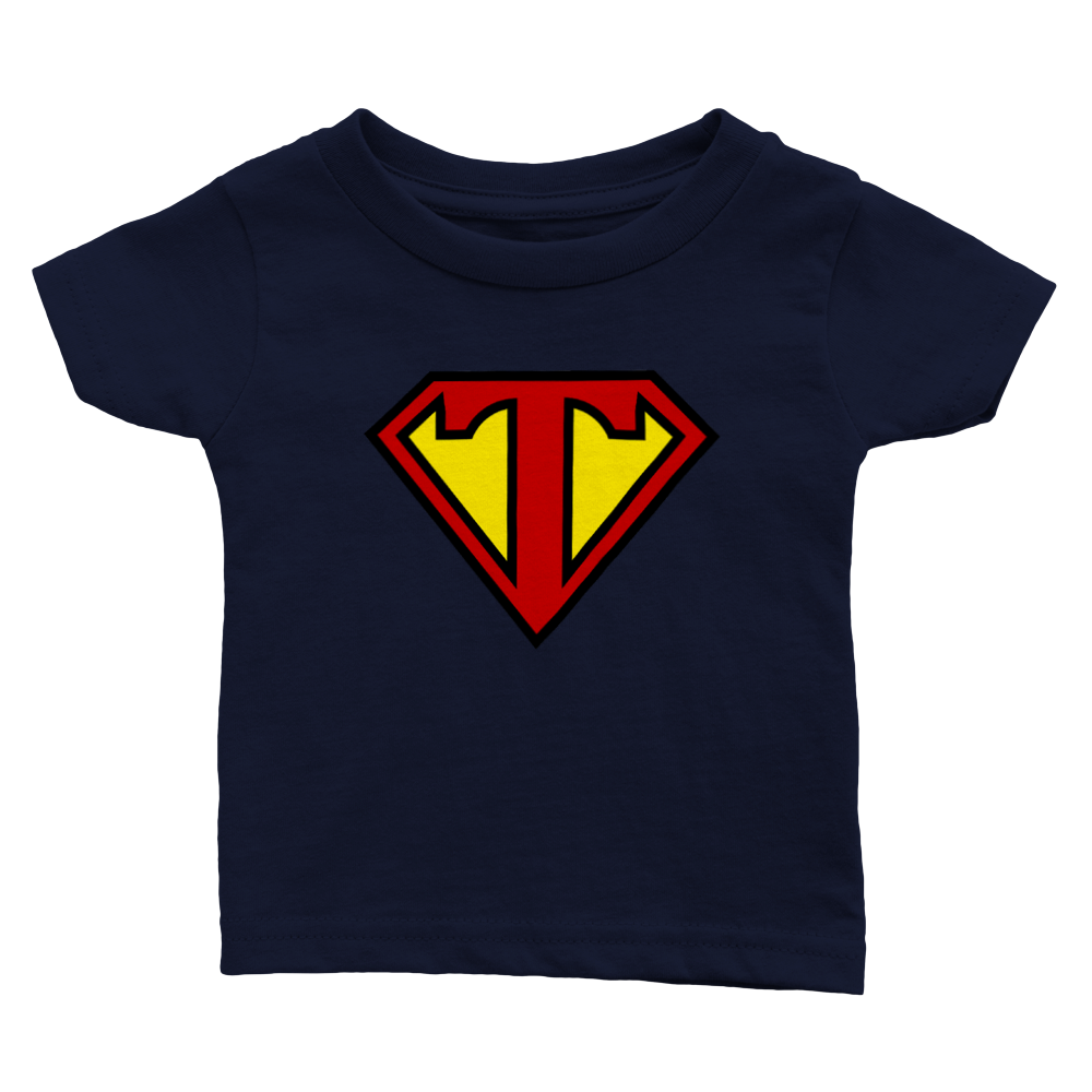 Super Style Font in Letter 'T' - Baby Crewneck T-shirt