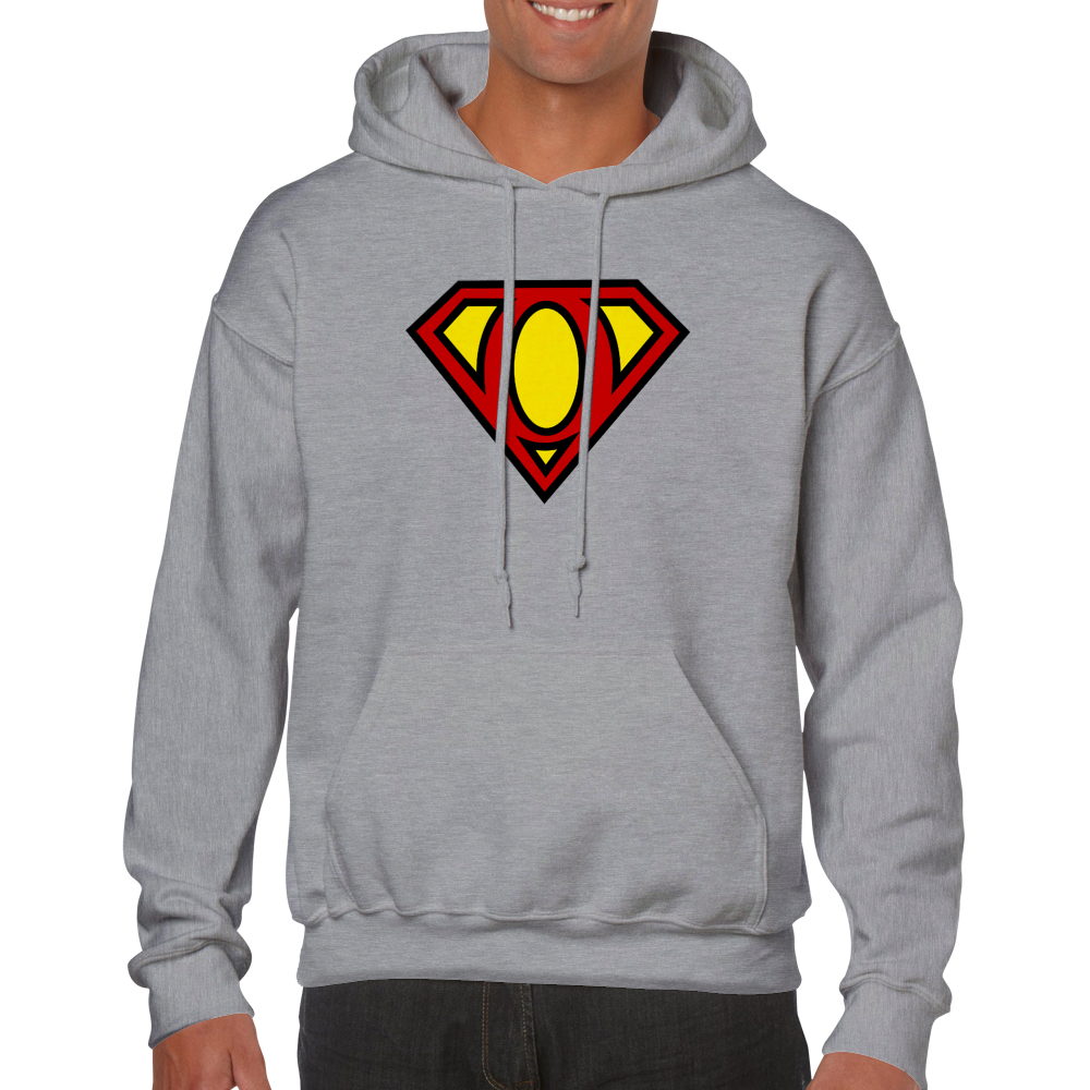 Super Style Font in Letter 'O' - Adults Unisex Pullover Hoodie