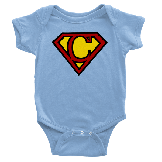 Super Style Font in Letter 'C' - Baby Short Sleeve Onesie