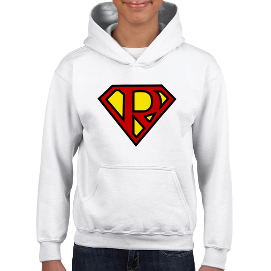 Super Style Font in Letter 'R' - Kids Unisex Pullover Hoodie