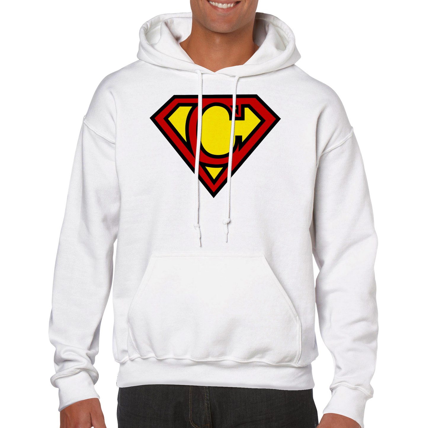 Super Style Font in Letter 'C' - Adults Unisex Pullover Hoodie