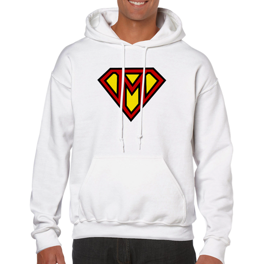 Super Style Font in Letter 'M' - Adults Unisex Pullover Hoodie