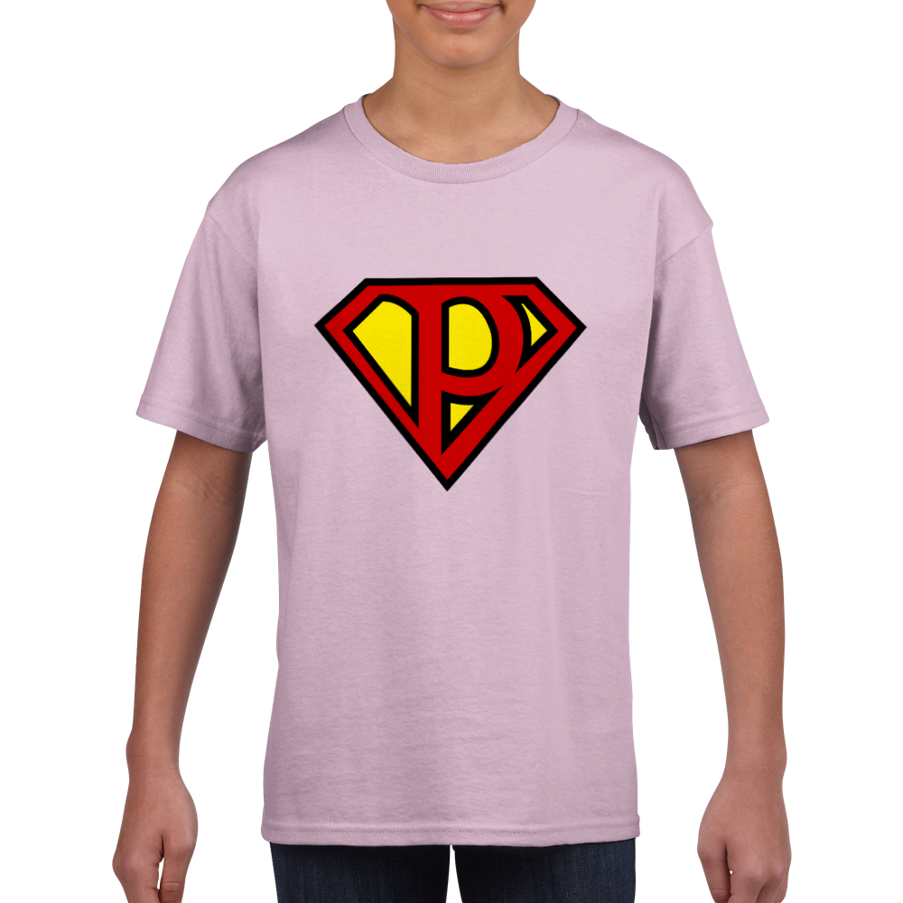 Super Style Font in Letter 'P' - Kids Unisex Crewneck T-shirt