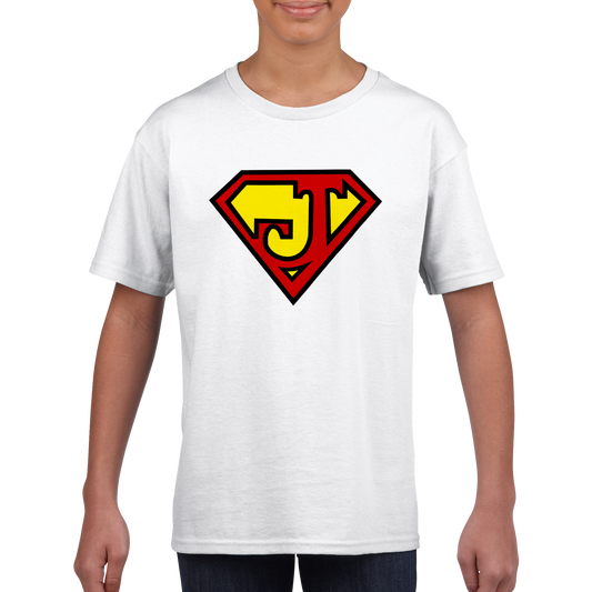 Super Style Font in Letter 'J' - Kids Unisex Crewneck T-shirt