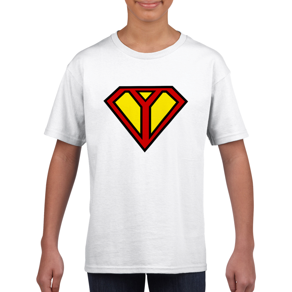 Super Style Font in Letter 'Y' - Kids Unisex Crewneck T-shirt