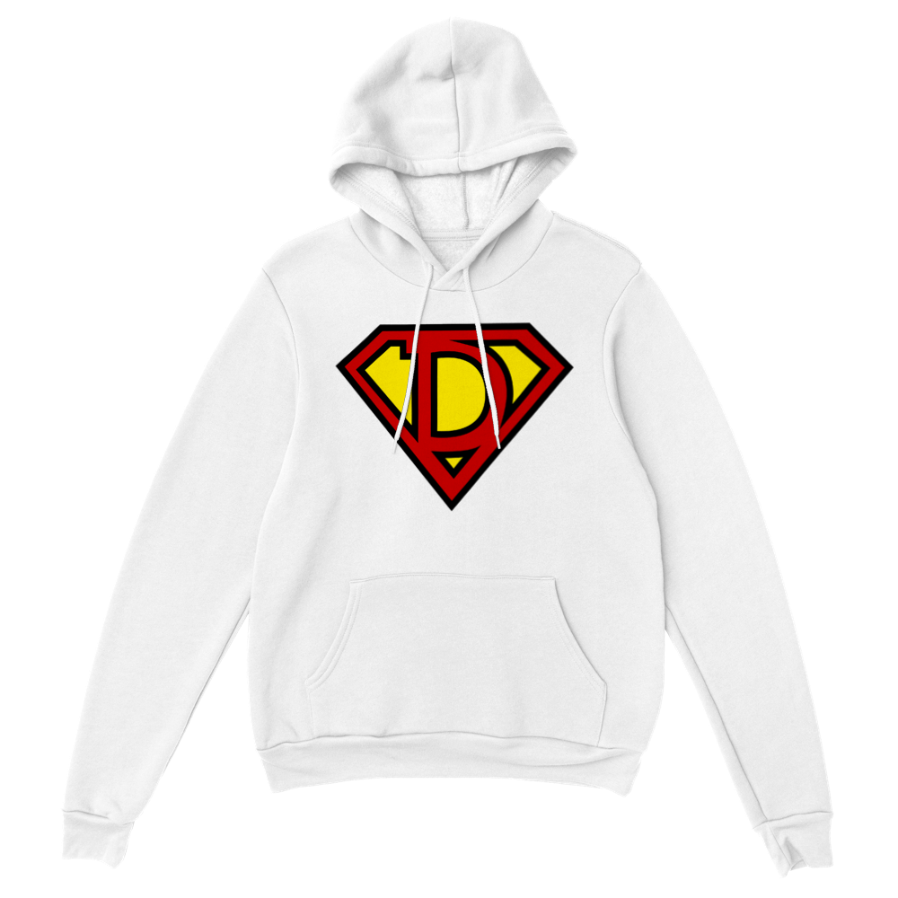 Super Style Font in Letter 'D' - Adults Unisex Pullover Hoodie