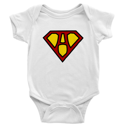 Super Style Font in Letter 'A' - Baby Short Sleeve Onesie