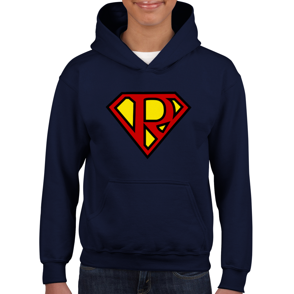 Super Style Font in Letter 'R' - Kids Unisex Pullover Hoodie