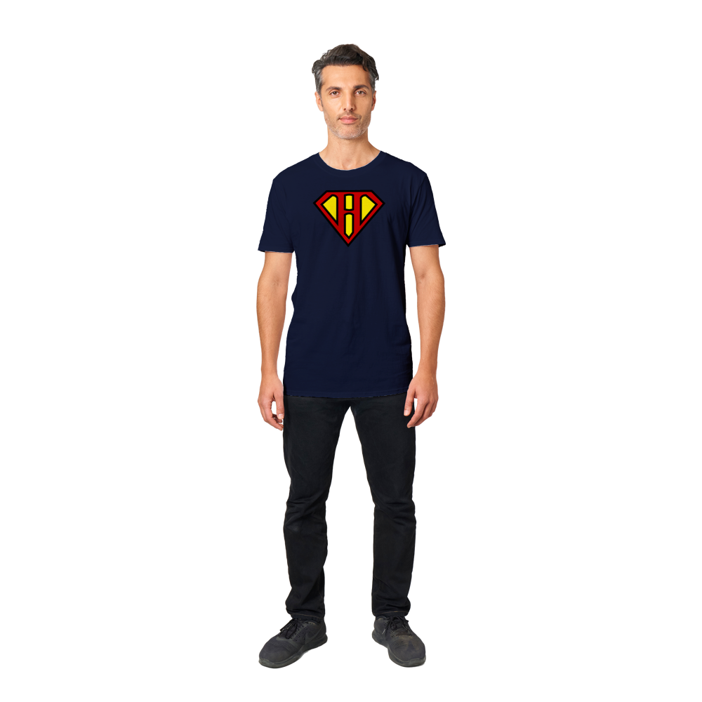 Super Style Font in Letter 'H' - Mens Crewneck T-shirt