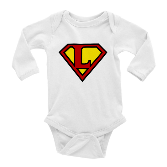 Super Style Font in Letter 'L' - Baby Long Sleeve Onesie